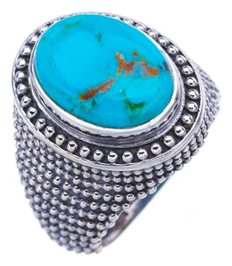 StarGems  Natural Turquoise Handmade 925 Sterling Silver Ring 6.25 F2311