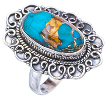 StarGems® Natural Copper Turquoise Handmade 925 Sterling Silver Ring 6.75 F2215