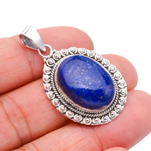 StarGems  Natural Lapis Lazuli Handmade 925 Sterling Silver Pendant 1.75" F5361