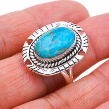 StarGems  Natural Turquoise Pigeon Wings Handmade 925 Sterling Silver Ring 10.5 F0421