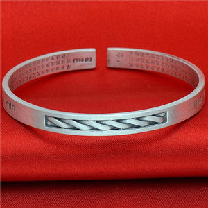 StarGems® Opening Twisted Wide Band Handmade 999 Sterling Silver Bangle Cuff Bracelet For Women Cb0104