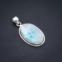 StarGems  Natural Larimar Handmade 925 Sterling Silver Pendant 1.5" F3326