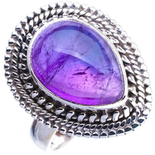 StarGems  Natural Amethyst Handmade 925 Sterling Silver Ring 6.5 E9291