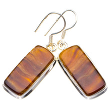 StarGems  Natural Indonesia Multicolor Jasper Handmade 925 Sterling Silver Earrings 1.75" D4086