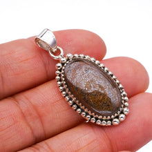 StarGems  Natural Bronzite Handmade 925 Sterling Silver Pendant 1.5" F5435