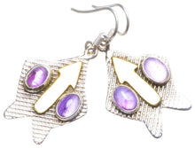 StarGems  Natural Amethyst Handmade Unique Arrow Shape 925 Sterling Silver Earrings 1.75" X4323