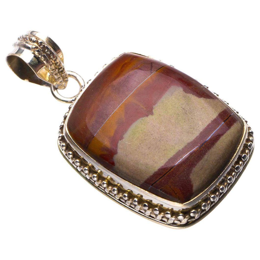 StarGems® Natural Imperial Jasper Handmade 925 Sterling Silver Pendant 1.5