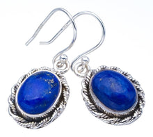 StarGems® Natural Lapis Lazuli Handmade 925 Sterling Silver Earrings 1.25" F5657