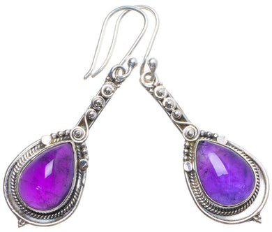 StarGems® Natural Amethyst Handmade Unique 925 Sterling Silver Earrings 2