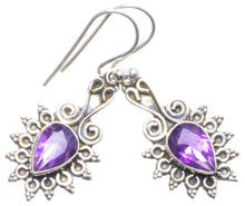 StarGems  Natural Amethyst Handmade Unique 925 Sterling Silver Earrings 1.5" X4476