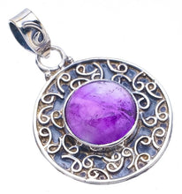 StarGems® Natural Amethyst Handmade 925 Sterling Silver Pendant 1.25" F5356