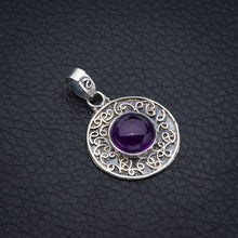 StarGems® Natural Amethyst Handmade 925 Sterling Silver Pendant 1.25" F3984