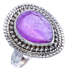 StarGems  Natural Amethyst Handmade 925 Sterling Silver Ring 8 F2909