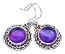 StarGems  Natural Amethyst Handmade 925 Sterling Silver Earrings 1.25" F5606