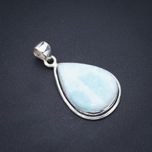 StarGems  Natural Larimar Handmade 925 Sterling Silver Pendant 1.5" F3411