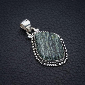 StarGems® Natural Seraphinite Handmade 925 Sterling Silver Pendant 1.5" F4313