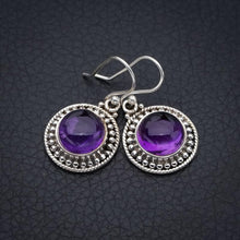 StarGems  Natural Amethyst Handmade 925 Sterling Silver Earrings 1.25" F5618