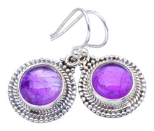 StarGems  Natural Amethyst Handmade 925 Sterling Silver Earrings 1.25" F5616