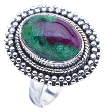 StarGems® Natural Ruby Zoisite Handmade 925 Sterling Silver Ring 8.5 F1336