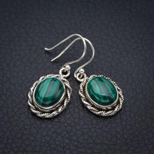 StarGems® Natural Malachite Handmade 925 Sterling Silver Earrings 1.25" F5636