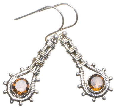 StarGems  Natural Smoky Quartz Handmade Unique 925 Sterling Silver Earrings 1.5