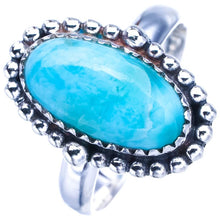 StarGems  Natural Larimar Handmade 925 Sterling Silver Ring 8.75 F0257