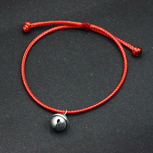 StarGems  Adjustable Red Rope Bell Handmade 925 Sterling Silver Bangle Bracelet For Women Cb0283