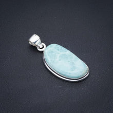 StarGems® Natural Larimar Handmade 925 Sterling Silver Pendant 1.5" F3427