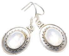 StarGems  Natural Rainbow Moonstone Handmade Unique 925 Sterling Silver Earrings 1.25" X4662