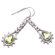 StarGems  Natural Peridot Handmade Unique 925 Sterling Silver Earrings 1.5" Y2993