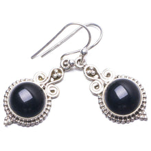 StarGems  Natural Black Onyx Handmade Unique 925 Sterling Silver Earrings 1.25" Y3287