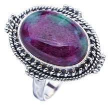 StarGems  Natural Ruby Zoisite Handmade 925 Sterling Silver Ring 8.75 F1337