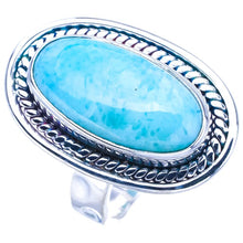 StarGems  Natural Larimar Handmade 925 Sterling Silver Ring 6 F0216