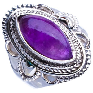 StarGems Natural Amethyst Handmade 925 Sterling Silver Ring 8 E9257