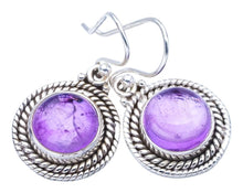 StarGems  Natural Amethyst Handmade 925 Sterling Silver Earrings 1.25" F5617