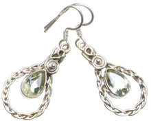 StarGems® Natural Green Amethyst Handmade Unique 925 Sterling Silver Earrings 1.5" X4928