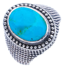 StarGems  Natural Turquoise Handmade 925 Sterling Silver Ring 7.5 F0490