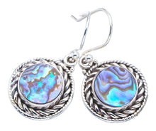 StarGems  Natural Abalone Shell Handmade 925 Sterling Silver Earrings 1.25" F6431