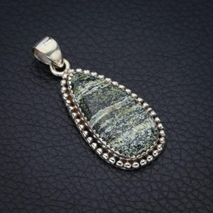 StarGems  Natural Seraphinite Handmade 925 Sterling Silver Pendant 1.75" F4685