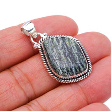 StarGems® Natural Seraphinite Handmade 925 Sterling Silver Pendant 1.5" F4313