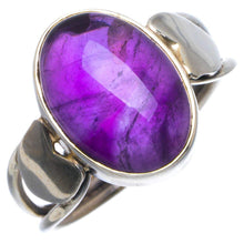 StarGems  Natural Amethyst Handmade Unique 925 Sterling Silver Ring 7.75 B4202