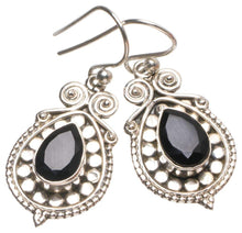 StarGems  Natural Black Onyx Handmade 925 Sterling Silver Earrings 1 1/4" T4062