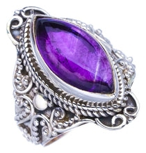 StarGems  Natural Amethyst Handmade 925 Sterling Silver Ring 8 F2832