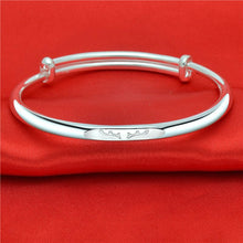 StarGems® Adjustable Deer Handmade 999 Sterling Silver Bangle Bracelet For Women Cb0213