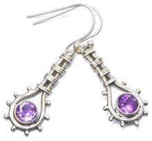 StarGems  Natural Amethyst Handmade Unique 925 Sterling Silver Earrings 1.5" Y0395