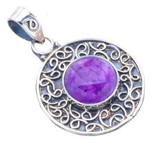 StarGems  Natural Amethyst Handmade 925 Sterling Silver Pendant 1.25" F5350