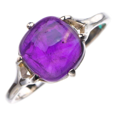 StarGems® Natural Amethyst Handmade 925 Sterling Silver Ring 8 D4780