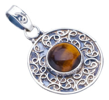 StarGems® Natural Tiger Eye Handmade 925 Sterling Silver Pendant 1.25" F3904