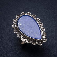 StarGems  Natural Lapis Lazuli Handmade Boho 925 Sterling Silver Ring, US Size 7.75 T6995