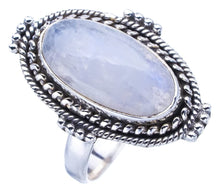 StarGems  Natural Moonstone Handmade 925 Sterling Silver Ring 7.75 F0798